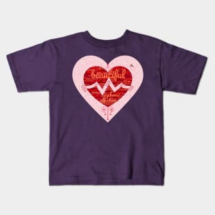 Valentine's Beating Heart in Love Kids T-Shirt